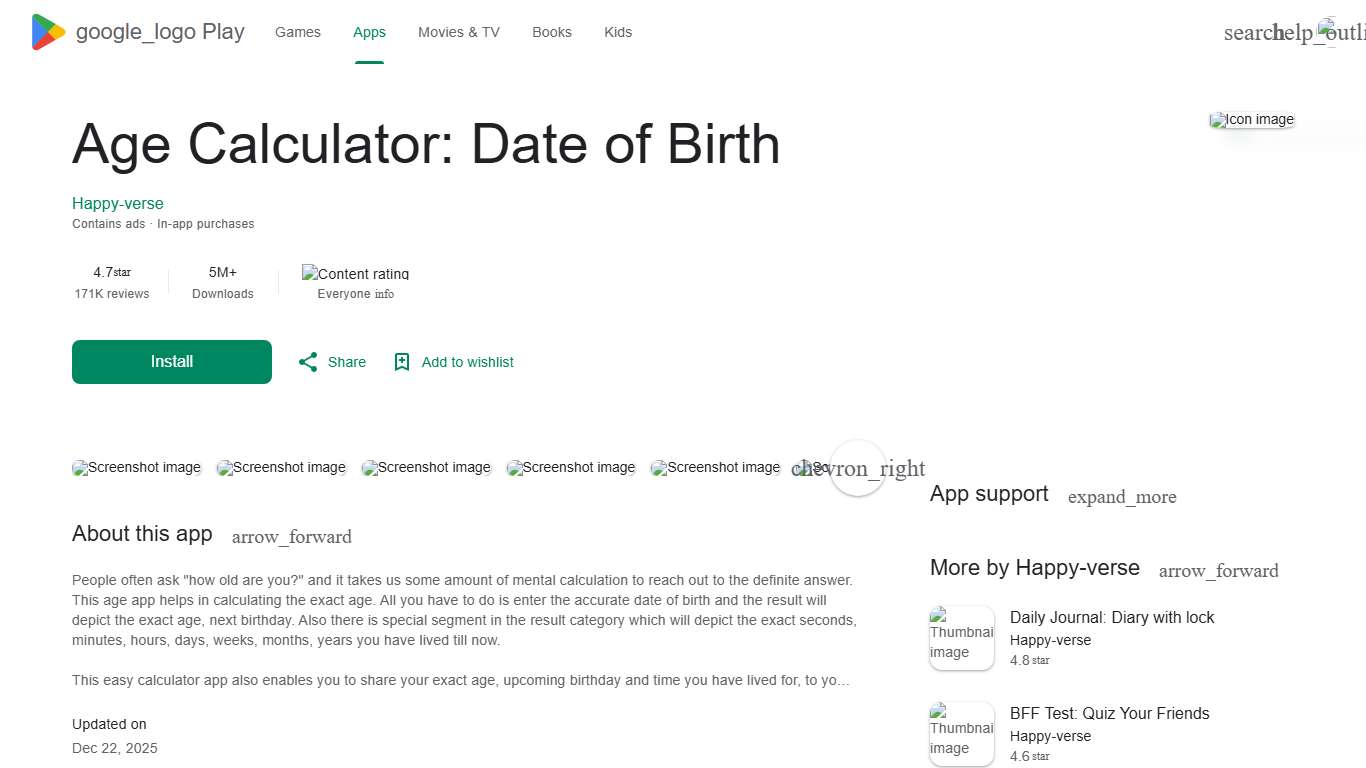 Age Calculator: Date of Birth - Apps on Google Play